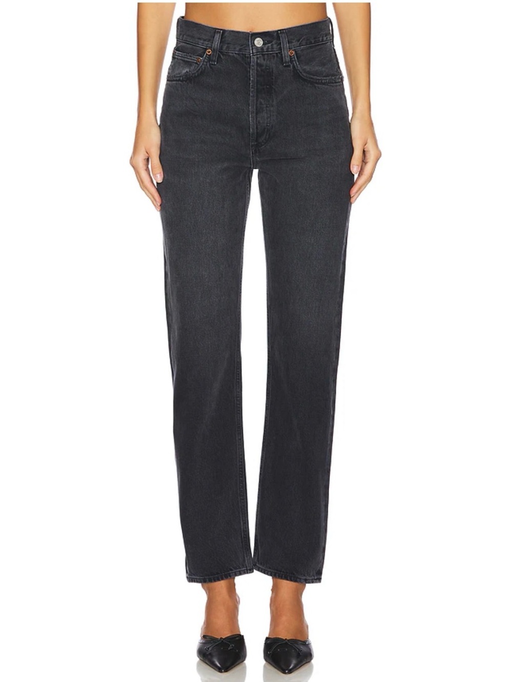 Agolde 90’s Pinch Jeans in Faded Black